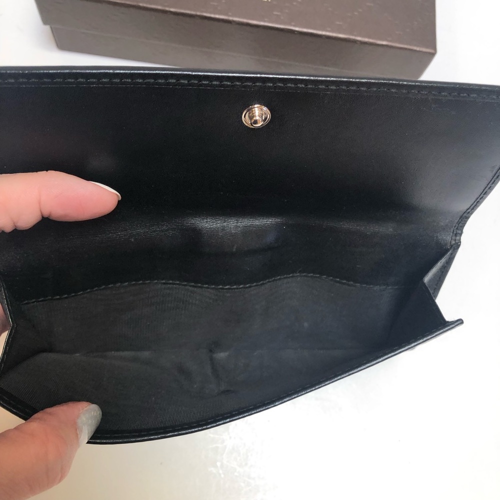 Gucci AUTHENTIC Black Leather Long Wallet EUC - Picture 9 of 16